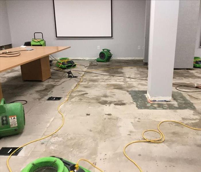 flooded meeting room